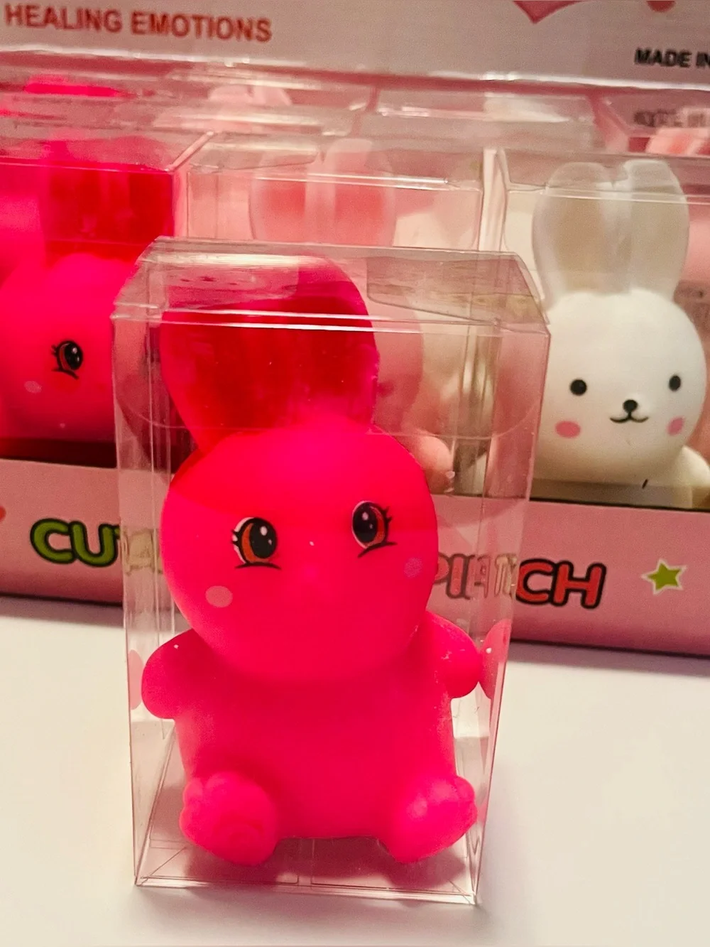 Hot Pink Bunny Squishy Toy
